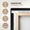 Lijntekening - Koffiekop - Zwart KitchenYeah - Keuken - Canvas klein -zcloseup