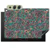 Spat - Abstract - Oranje - Groen Inductie beschemer met haakjes klein 777 -3d