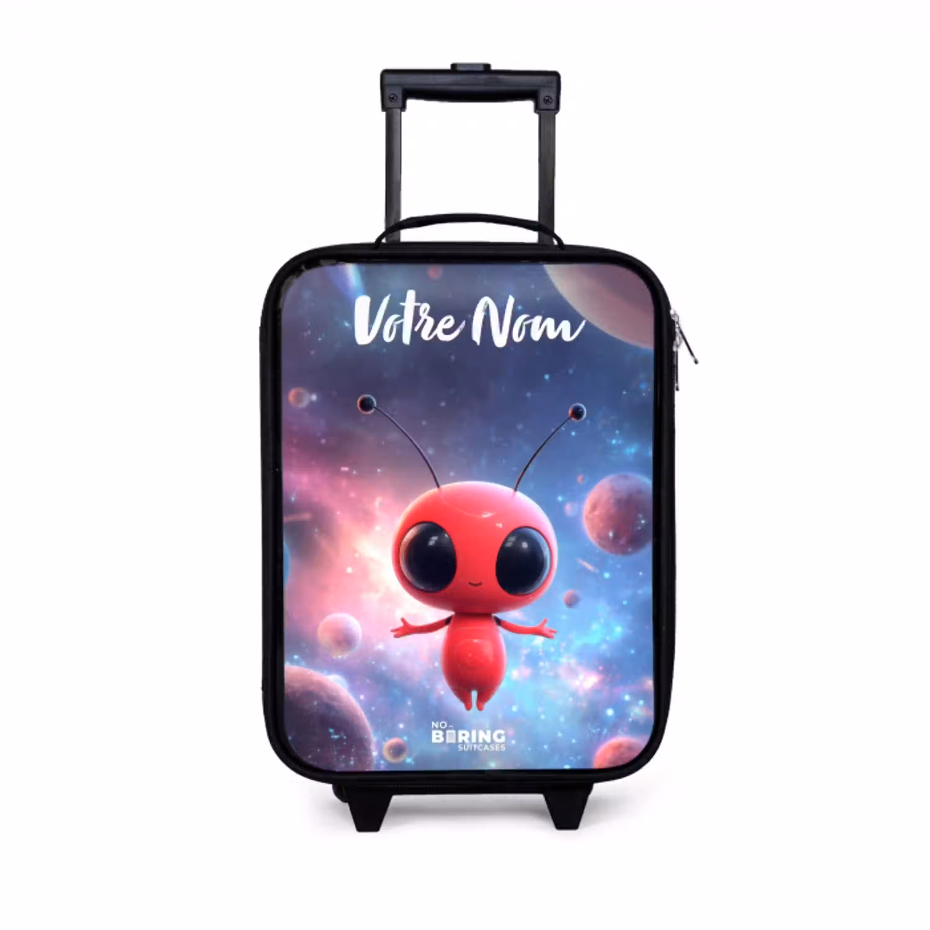Rood Ruimtewezen in Kosmische Dans Kinderkoffer - Zwart klein -3d