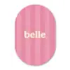 Roze - Gestreept - Belle Wandcirkel Ovaal Forex klein -3d
