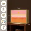 Zon - Abstract - Landschap - Oranje Light Box met batterij (Wandlamp) middel -USP_websiteoverzichtNL