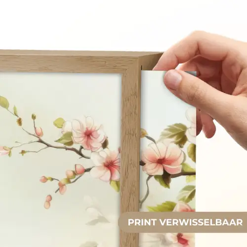 Takken - Bloemen - Vogeltjes - Roze Light Box met batterij (Wandlamp) middel -USP_websiteprintNL