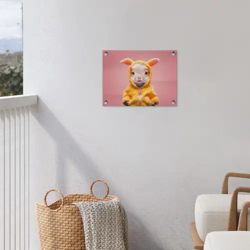 Kostuum - Geitje - Paashaas tuinposter los doek klein -sfeer8