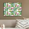 Inductie beschermer - Flamingo - Bladeren - Afdekplaat voor kookplaat - Tropisch canvas 2cm klein -sfeer3