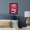 Roze - Strepen - Koffie - Maandag fotolijst zwart zonder passe partout klein -sfeer3