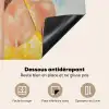 Schilderij - Vrouw - Hoed - Geel Inductie beschermer vinyl 3mm middel -usfeer4_FR