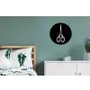 Schaar - Delfts blauw - Zwart Wandcirkel aluminium klein -slaapkamer