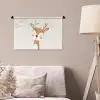 Hert - Bosdieren - Beige Wandkleed katoen klein -sfeer4