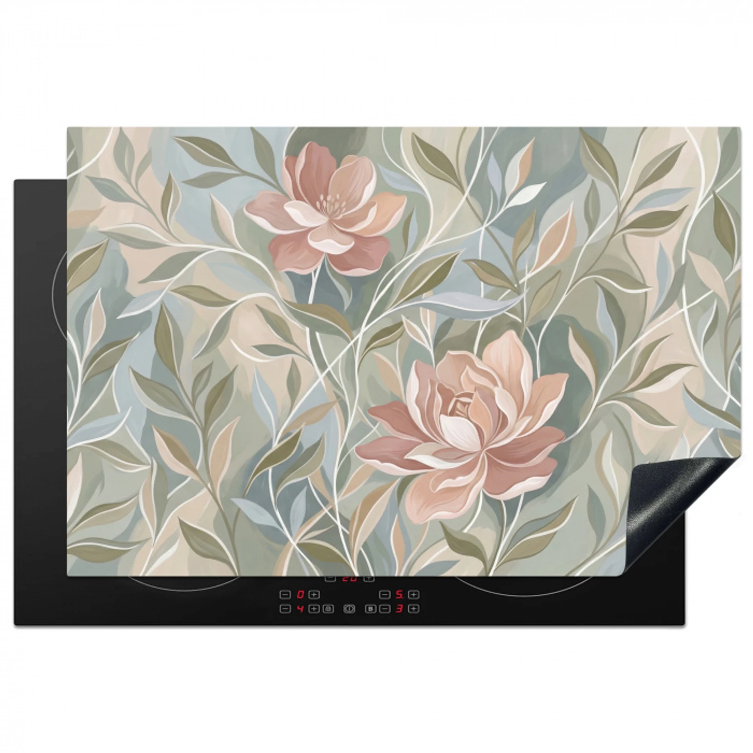 Elegant - Romantiek - Roze Inductie beschermer vinyl 3mm klein -3d