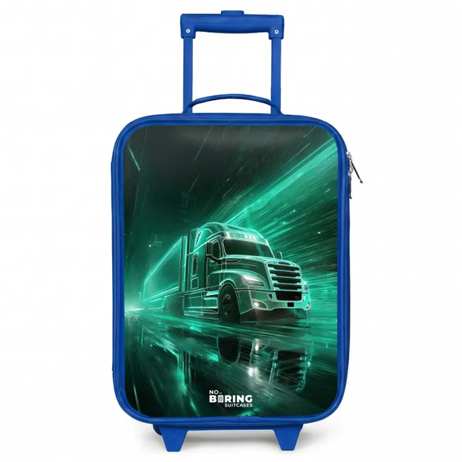 Kids’ Suitcase - Blue - Truck - Neon - Green - City