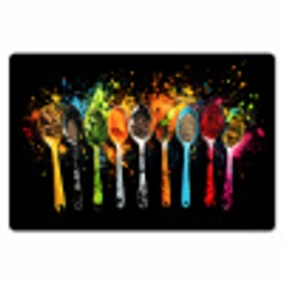 Lepels - Kruiden - Modern - Graffiti - Verf - Kleurrijk Placemat vinyl groot -zzsfeer1_Kitchenyeah-website