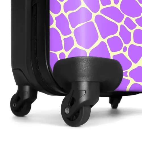 Giraffeprint in lavendel NBS - Handbagage koffer - Volwassenen Unisex middel -wiel