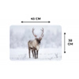 Rendier - Gewei - Toendra - Sneeuw - Wild Placemat vinyl groot -specs