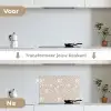 Bloemen - Blaadjes - Patroon keuken achterwand spatscherm klein 900 -voor_na_NL