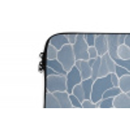 Abstract - Blauw - Bladeren laptophoes neopreen klein -detail