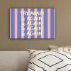 Try again - Strepen - Roze - Verticaal - Blauw canvas 2cm klein -sfeer3