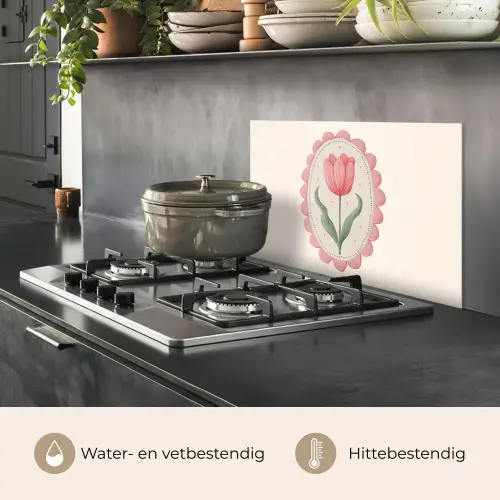 Tulp - Lijst - Ovaal - Illustratie keuken achterwand spatscherm klein -usp_NL