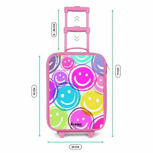 Kleurrijke glimlachexplosie Kinderkoffer - Roze klein -productfoto_formaten