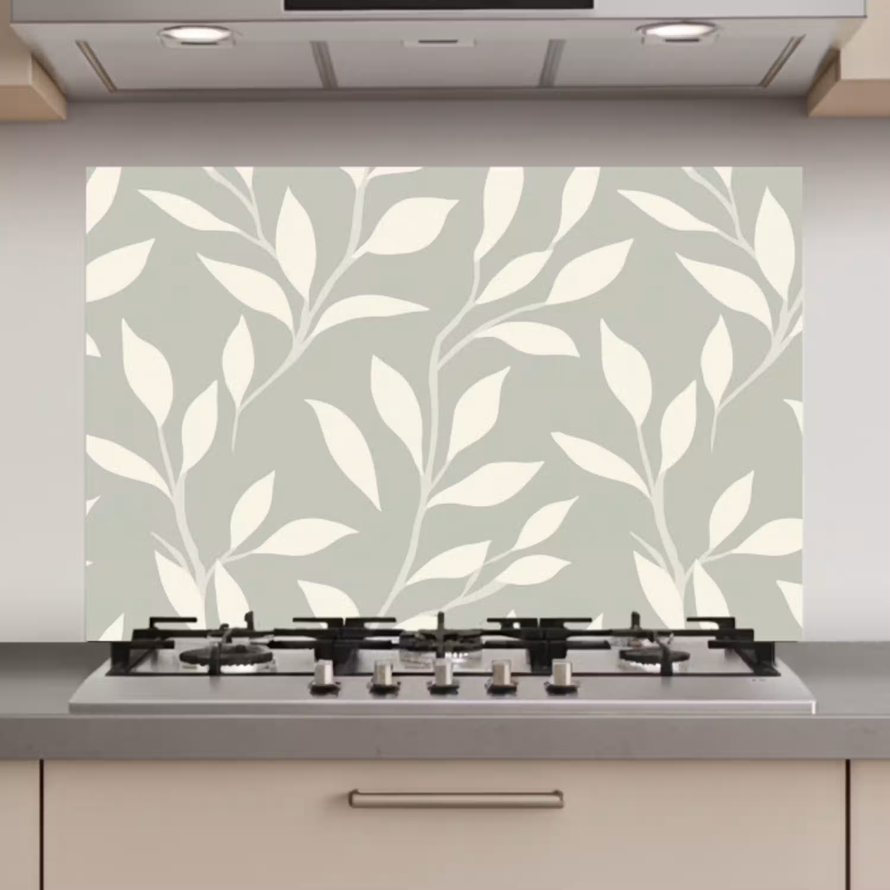 Minimalistisch - Patroon - Groen keuken achterwand spatscherm klein 900 -3d_website