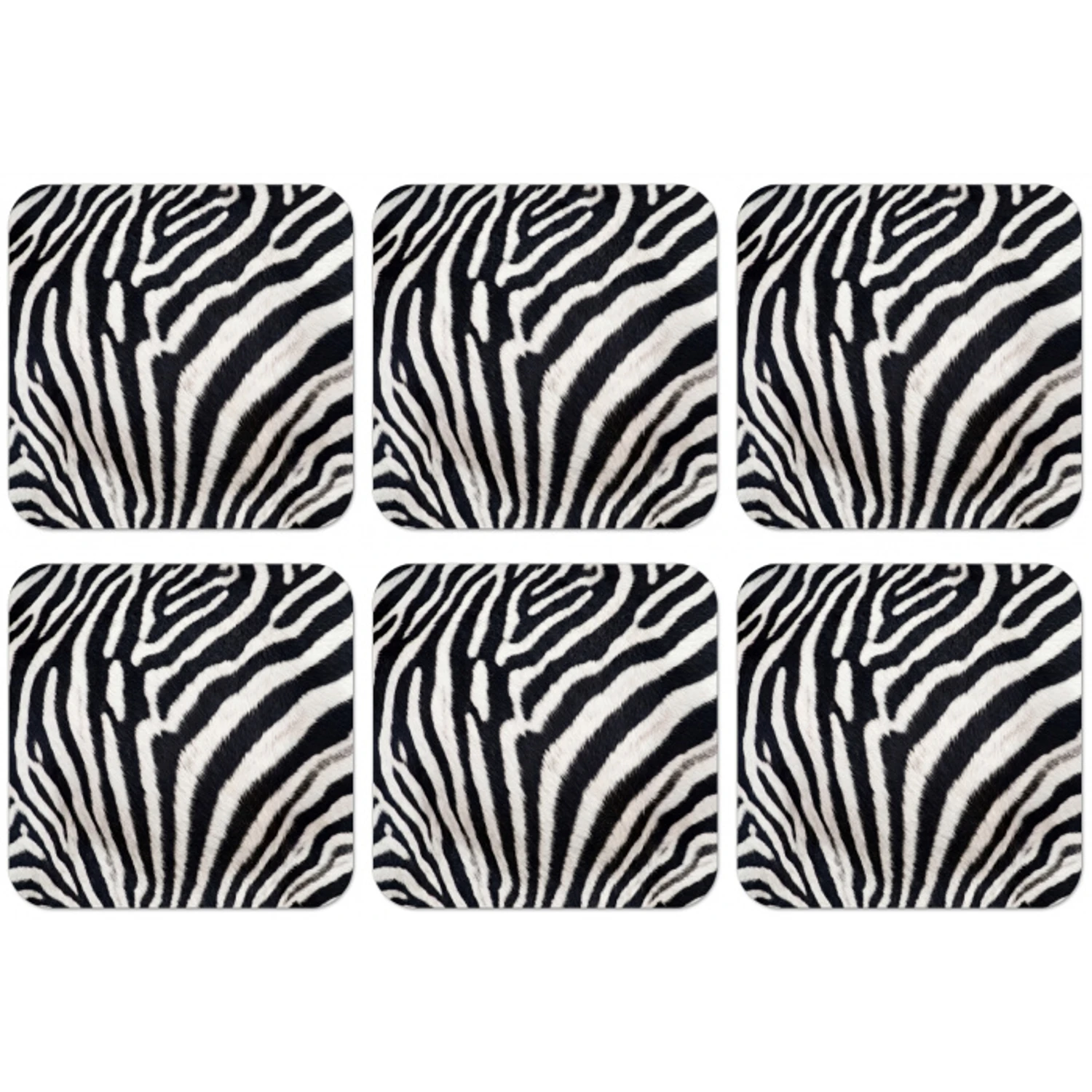 Zebra - Vacht - Klassiek - Zwart - Wit onderzetter kurk middel -zkaufland3dotto