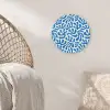 Blauw - Abstract - Bladeren - Patroon Wandcirkel plexiglas klein 852 -sfeer5
