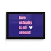 Tekst - Valentijn - Love - Blauw fotolijst zwart zonder passe partout klein -3d