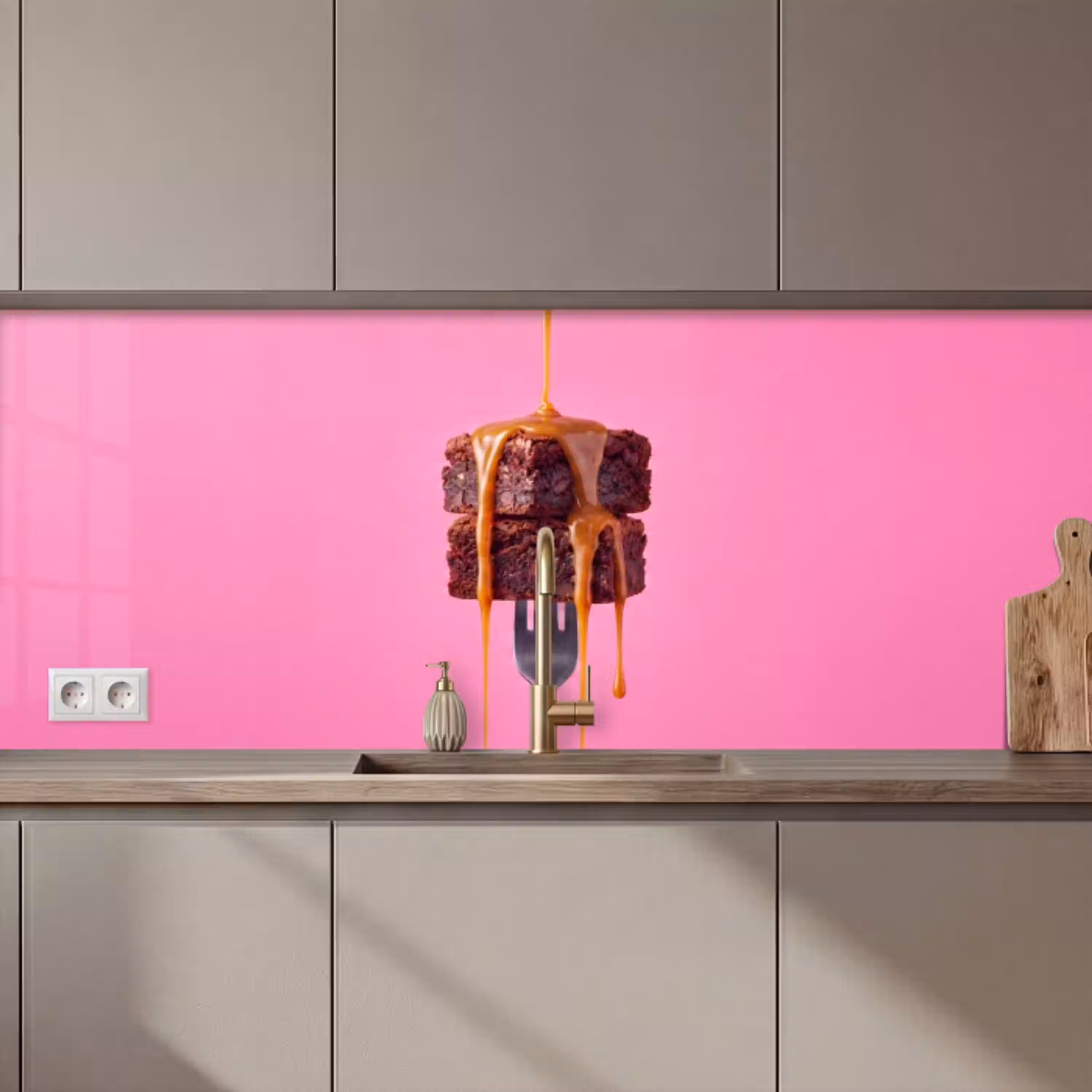 Brownie - Karamel - Eten keuken achterwand 2 middel zz_3dshopping