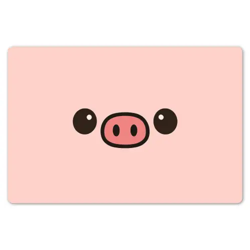 Varken - Roze - Minimalistisch Placemat vinyl groot -zzsfeer1_Kitchenyeah-website