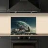 Astronaut - Kat - Glas - Stoel keuken achterwand spatscherm klein -sfeer1