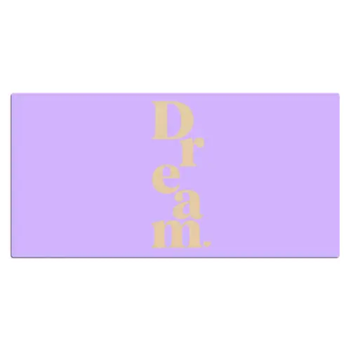 Dream - Paars - Typografisch Muismat XXL klein -3d_leeg