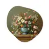 Vaas - Pastel - Kleuren - Bloemen Wandcirkel Organisch Aluminium middel -3d