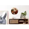 Kerst - Kerstman - Winter - Open Haard Wandcirkel aluminium klein -kantoor