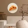 Croissant - Brood - Beige Wandcirkel behangsticker klein -sfeer1