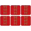 Strikken - Panterprint - Rood onderzetter kurk middel -zkaufland3dotto