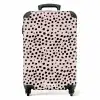 Dalmatiërpatroon op zachtroze NBS - Handbagage koffer - Kinderen Unisex middel -productfoto_recht
