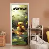 Schattig eendje in water met de tekst “Deze kamer is van: jouw naam”. deurposter klein -sfeer1