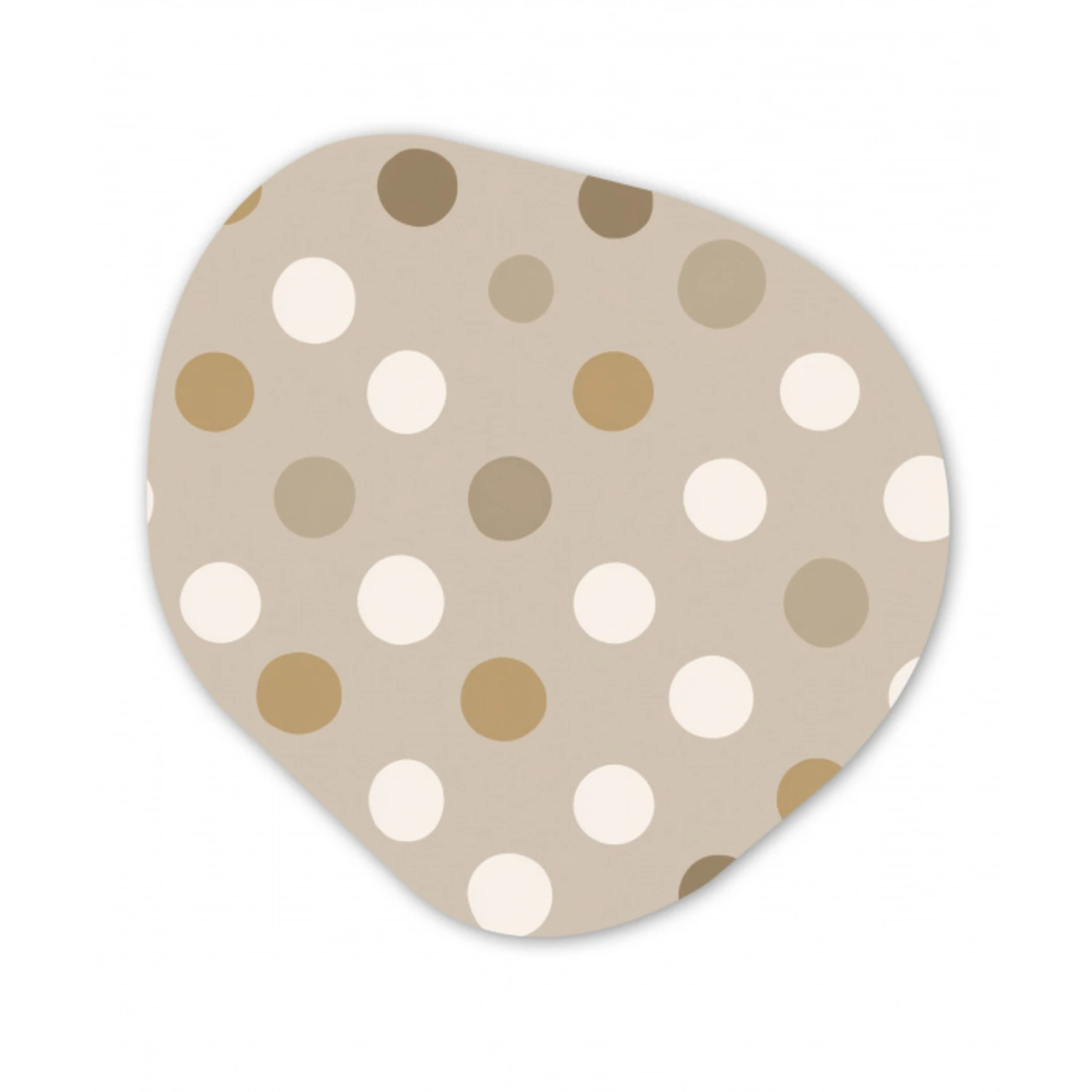 Polka - Dots - Beige Wandcirkel Organisch Forex 3mm klein 629 -3d