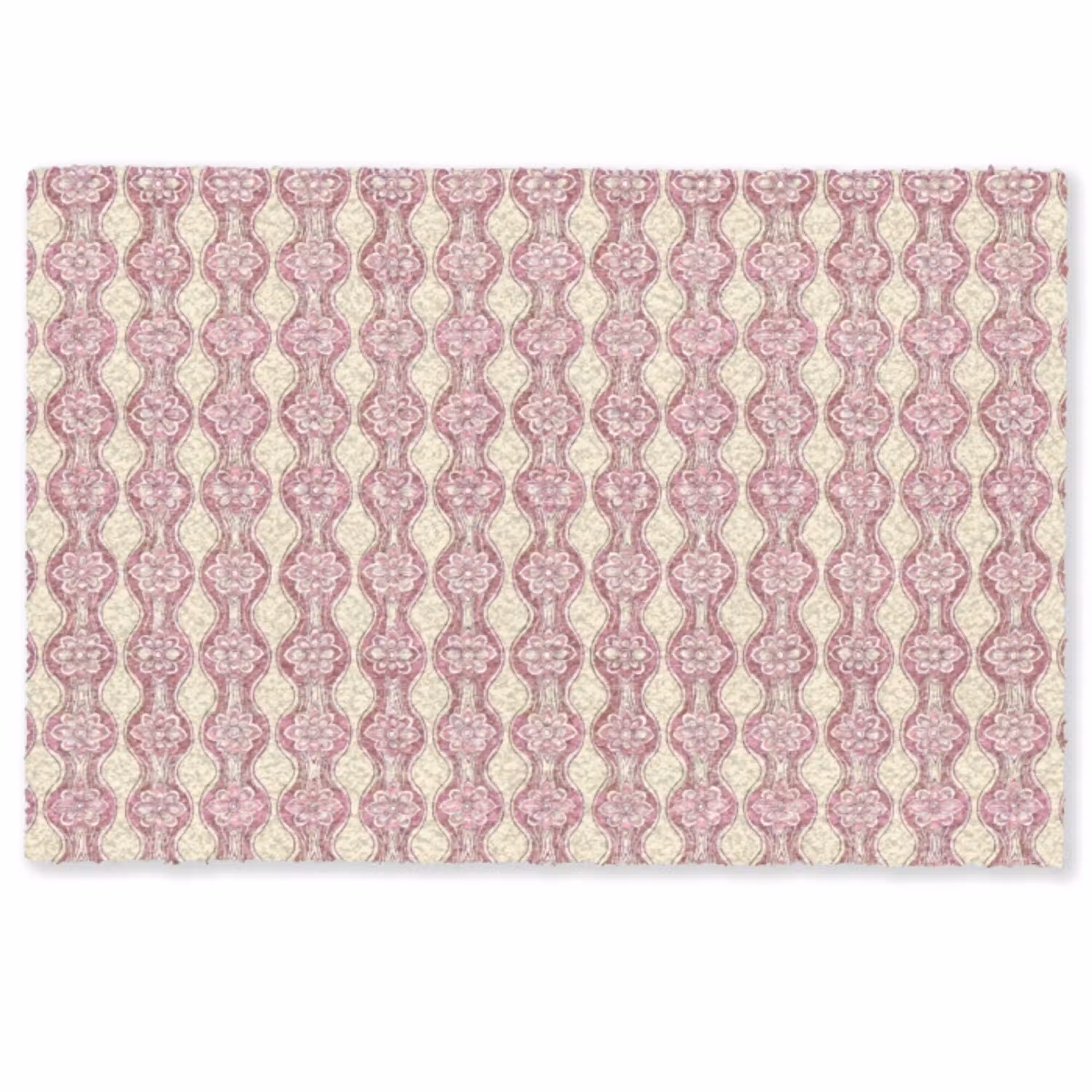 Paarsroze - Bloemen - Retro - Patroon Deurmat klein 898 -zkaufland3d