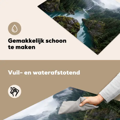 Waterval - Bomen - Bergen Inductie beschemer met haakjes klein -ky-schoon-nl