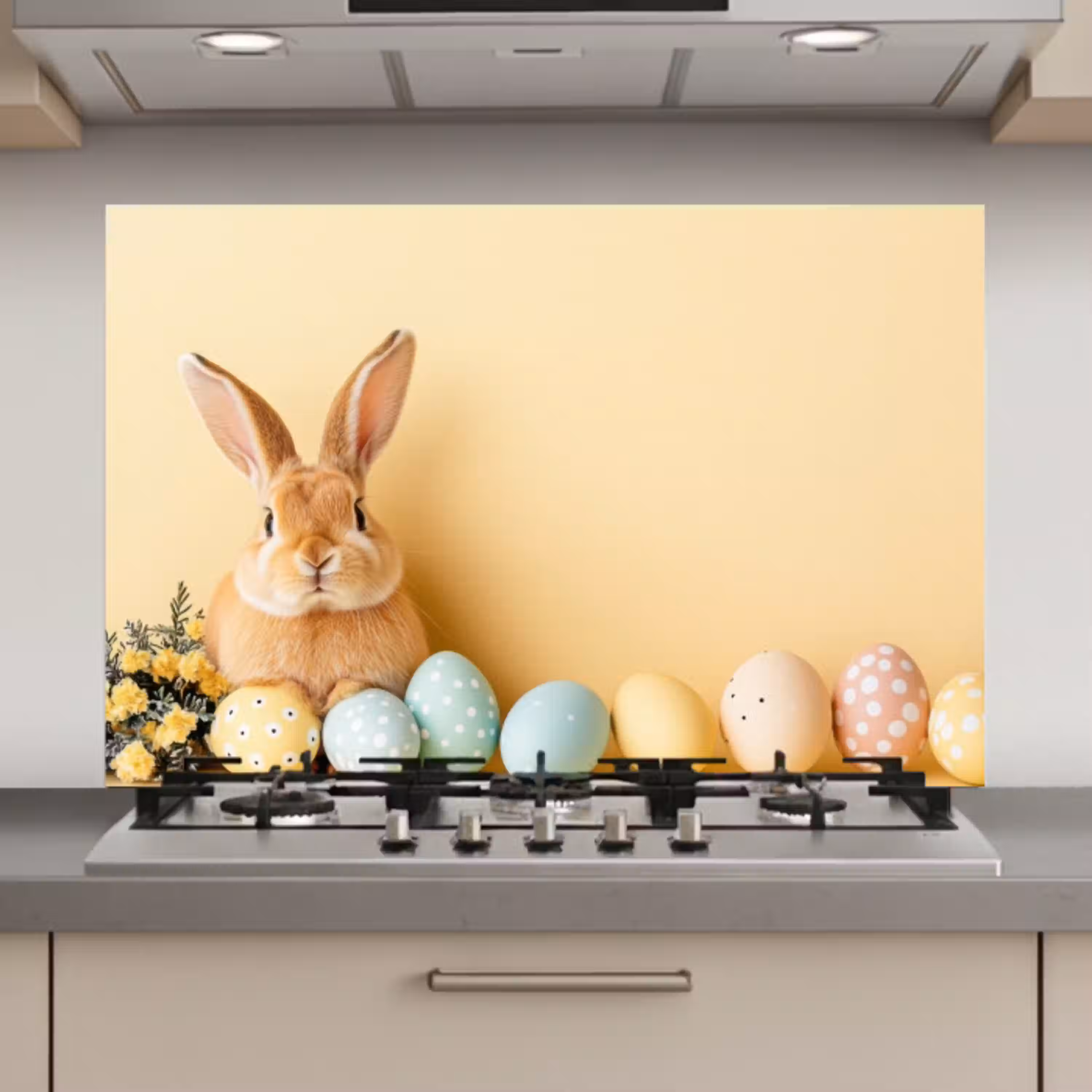 Eieren -  Konijn - Pasteltinten keuken achterwand spatscherm klein -3d_website