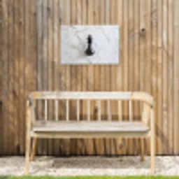 Schaakstuk - Loper - Zwart - Marmer Tuinposter op houten frame 2 cm dik klein -sfeer4