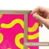 Lijn - Geel - Abstract Light Box met batterij (Wandlamp) middel -USP_websiteprintNL