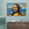 Graffiti - Mona Lisa - Streetart - Da Vinci canvas 2cm klein -sfeer4