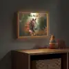 Paard - Bloemen - Natuur - Dieren - Bos - Oranje Light Box met batterij (Wandlamp kind) middel -sfeer5_kind