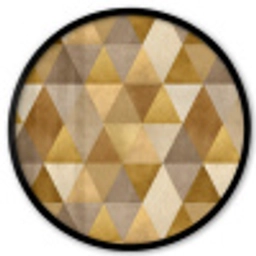 Geometrisch - Driehoek - Goud Fotolijst rond zonder passe partout klein 856 -3d