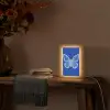Vlinder - Wit - Getekend - Stippen Light Box met kabel (Tafellamp) klein -sfeer4