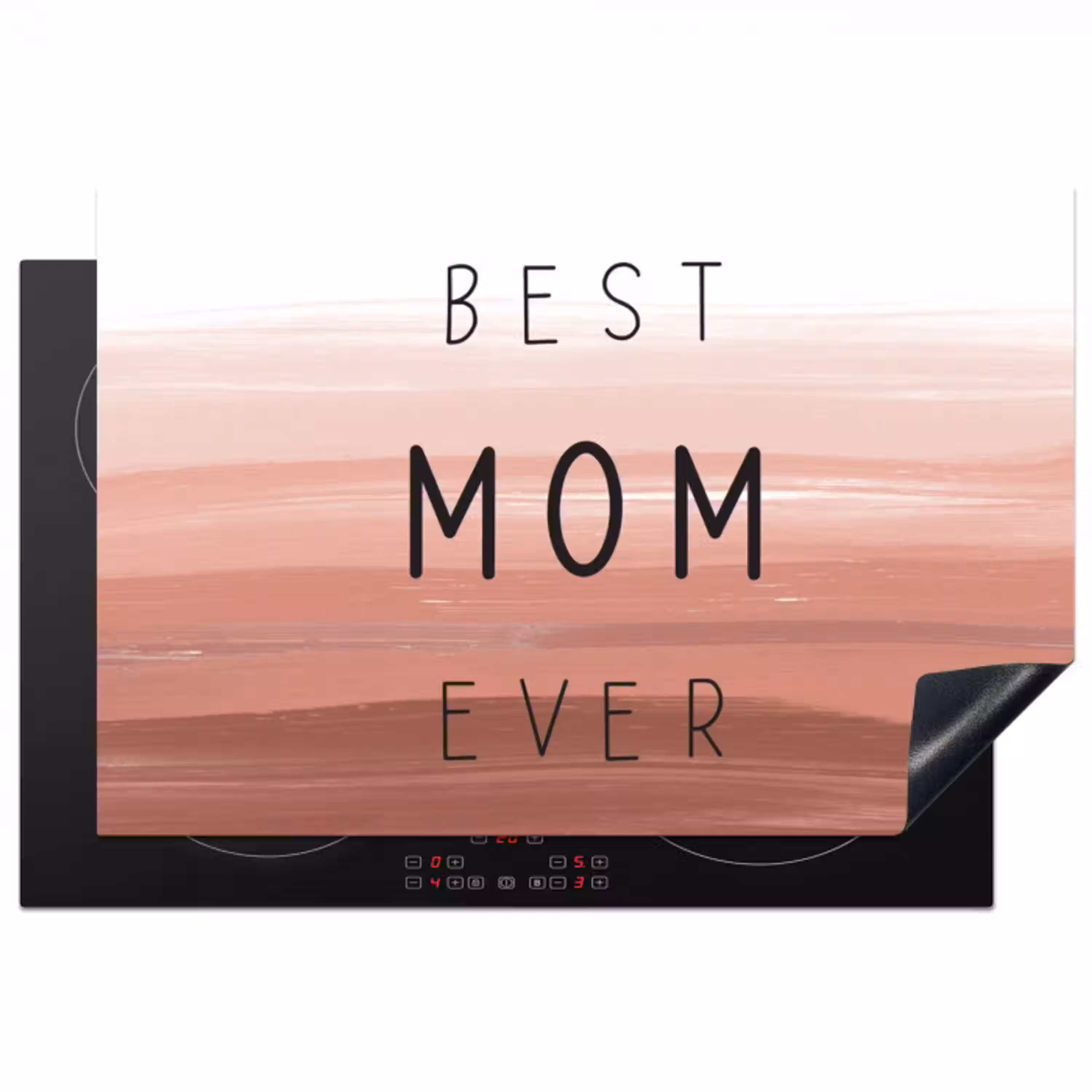 Spreuken - Quotes Best mom ever - Moederdag - Mama - Cadeau moederdag Inductie beschermer vinyl 3mm klein -3d