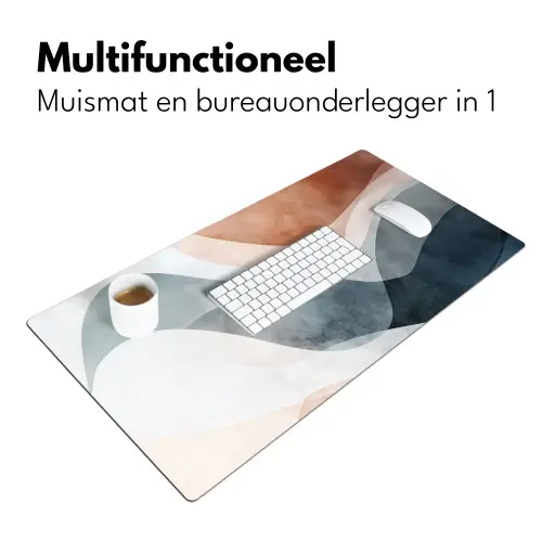 Abstract - Golven - Blauw Muismat XXL klein -sfeer4