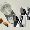Buldog - Zwart - Abstract - Vlakken onderzetter kurk middel -sfeer4