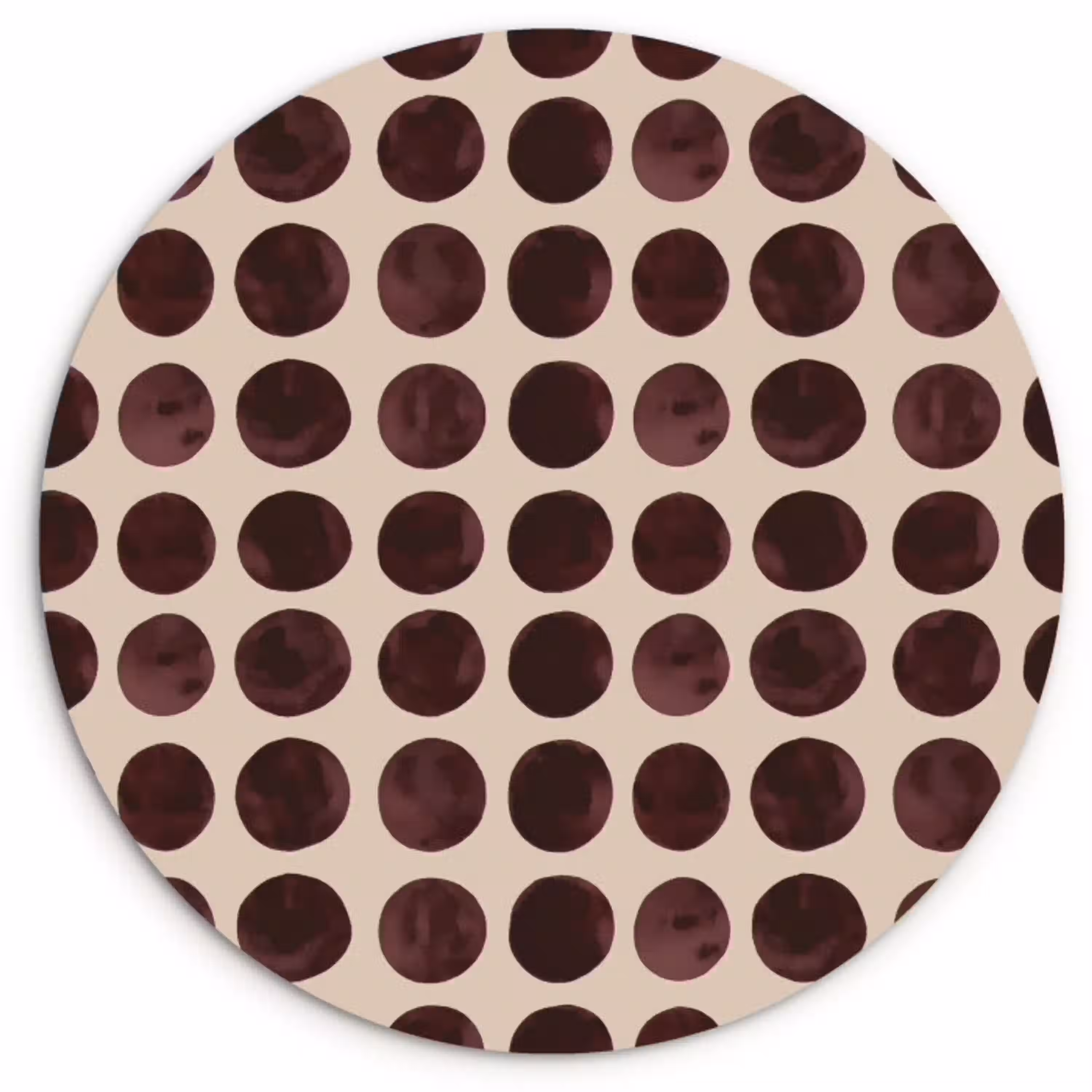 Stippen - Patroon - Bruin Wandcirkel kunststof plaat 5mm dik klein 188 -3d